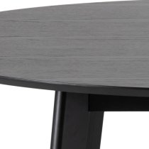 Reims Wooden Dining Table Round Large In Matt Black