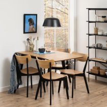 Reims Extending Wooden Dining Table In Oak