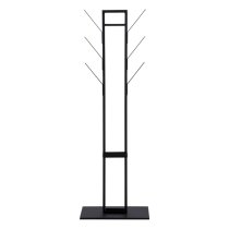 Vicksburg Metal Coat Rack With Umbrella Stand In Black