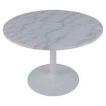 Taraji Marble Dining Table With White Base In Guangxi White