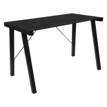 Typhoon Rectangular Glass Top Laptop Desk In Black