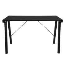 Typhoon Rectangular Glass Top Laptop Desk In Black