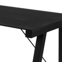 Typhoon Rectangular Glass Top Laptop Desk In Black