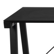 Typhoon Rectangular Glass Top Laptop Desk In Black