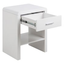 Sellersville High Gloss Bedside Cabinet With 1 Drawer In White