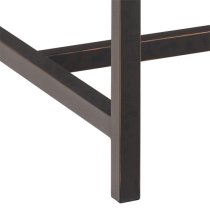 Vineyard Wooden Dining Table With Metal Frame In Dark Brown