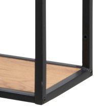 Salvo Bookcase 3 Wooden Shelves Tall With Black Metal Frame