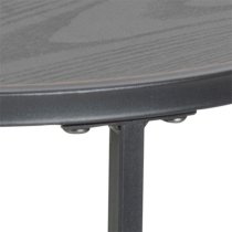 Salvo Wooden Side Table Round In Ash Black