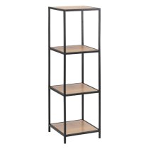 Salvo Wooden Bookcase With 3 Matt Wild Oak Shelves