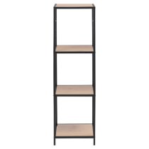 Salvo Wooden Bookcase With 3 Matt Wild Oak Shelves