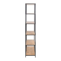 Salvo Wooden Bookcase With 5 Shelves In Matt Wild Oak