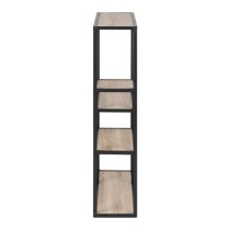 Salvo Wooden Bookcase With 3 Shelves In Sonoma Oak