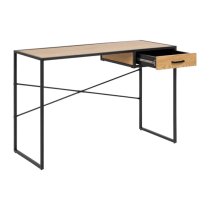 Salvo Wooden Laptop Desk With 1 Drawer In Matt Wild Oak