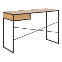 Salvo Wooden Laptop Desk With 1 Drawer In Matt Wild Oak