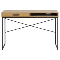 Salvo Wooden Laptop Desk 1 Drawer In Matt Wild Oak