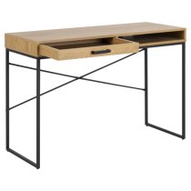 Salvo Wooden Laptop Desk 1 Drawer In Matt Wild Oak