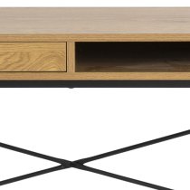 Salvo Wooden Laptop Desk 1 Drawer In Matt Wild Oak