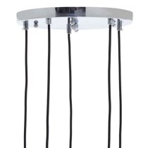 Rocklin 5 Lights Clear Glass Shade Pendant Light In Chrome