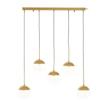 Rocklin Clear Glass Shade Pendant Light In Gold