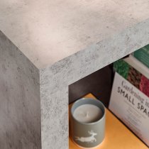 Baginton Wooden Cube Side Table In Concrete Effect