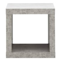 Baginton Wooden Cube Side Table In Concrete Effect