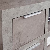 Baginton Wooden 2 Drawers TV Stand In Concrete Effect