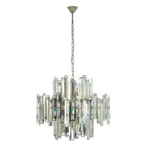 Kodak Large Clear Crystal Chandelier Ceiling Light In Silver