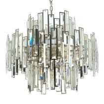 Kodak Large Clear Crystal Chandelier Ceiling Light In Silver