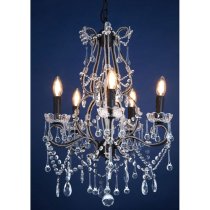 Kensick 5 Bulbs Chandelier Ceiling Light In Black