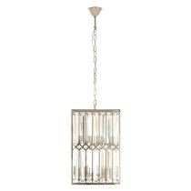 Merced Cylindrical Chandelier Ceiling Light In Nickel