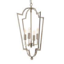 Venik Tapered 4 Lights Chandelier Ceiling Light In Nickel