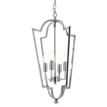 Venik Tapered 4 Lights Chandelier Ceiling Light In Nickel