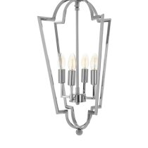 Venik Tapered 4 Lights Chandelier Ceiling Light In Nickel