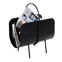 Gdansk Metal Magazine Rack In Black