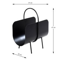 Gdansk Metal Magazine Rack In Black