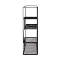 Elwoka Metal Wall Shelf With 4 Mesh Shelves In Black