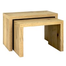 Creek Wooden Set Of 2 Side Tables In Oak