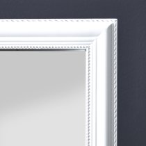 Truckee Floor Standing Cheval Mirror In White High Gloss Frame