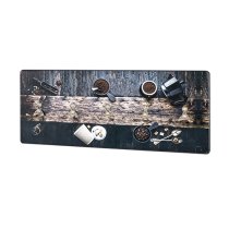 Tahoe Wooden Wall Hung 5 Hooks Coat Rack In Coffee Print