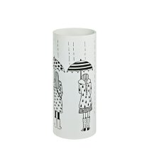 Guelph Round Metal Umbrella Stand In White