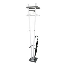 Mcdowell Metal Coat Stand With Umbrella Stand In White