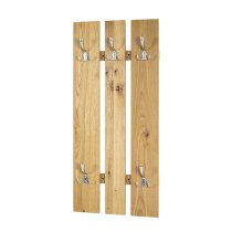 Myers Wooden Wall Hung 5 Hooks Coat Rack In Oak