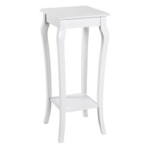 Simons Square Wooden Side Table In White