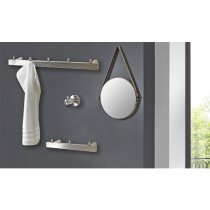 Palos Wall Hung 5 Hooks Coat Rack In Polished Stainless Steel