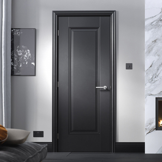 Eindhoven 1981mm x 686mm Fire Proof Internal Door In Black