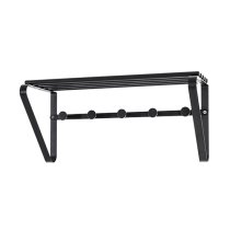 Hillsboro Metal Wall Hung 5 Hooks Coat Rack In Black