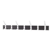 Hillsboro Wall Hung Metal 7 Hooks Coat Rack In Black