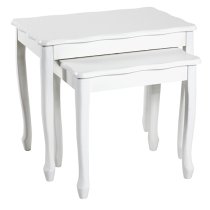 Greenbay Wooden Set Of 2 Side Tables In White