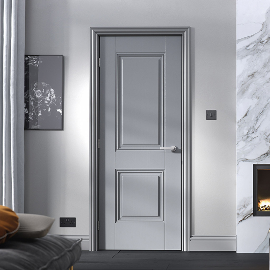 Arnhem 2 Panel 1981mm x 762mm Internal Door In Grey