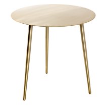 Inman Round Metal Side Table In Gold